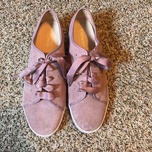 Vionic Suede Sneakers Ribbon Laces Comfort Walking Shoes Women's‎ Size 11
